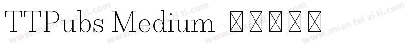 TTPubs Medium字体转换